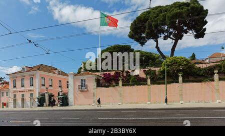 Palazzo di Belem, residenza ufficiale del presidente della Repubblica portoghese, Lisbona, Portogallo Foto Stock