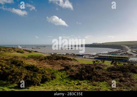 Foto Delle Navi e Dei Pescherecci Da Traino nel porto di Aberdeen, nella baia di Nigg e nella baia di Greyhope, Foto Stock