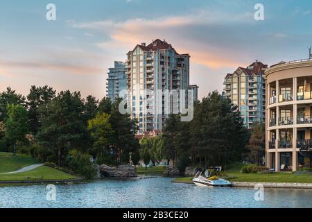 Kelowna Waterfront Park Foto Stock