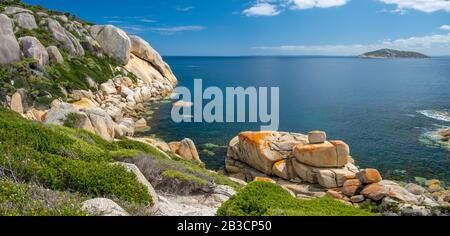 Bellissimo paesaggio panoramico del Wilsons Promontory National Park a Victoria, Australia Foto Stock