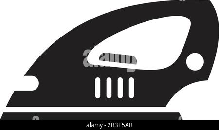 Icona ferro modello nero colore modificabile. Icona ferro simbolo vettore piatto illustrazione per disegno grafico e web. Illustrazione Vettoriale