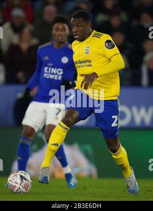 Leicester, Regno Unito. 04th Mar, 2020. WES Harding di Birmingham City durante la 5th partita rotonda della fa Cup tra Leicester City e Birmingham City al King Power Stadium, Leicester, Inghilterra, il 4 marzo 2020. Foto di Andy Rowland/prime Media Images. Credito: Prime Media Images/Alamy Live News Foto Stock