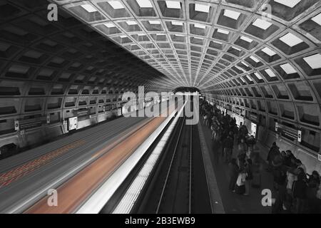 Washington, DC Metro station, District of Columbia, Stati Uniti Foto Stock