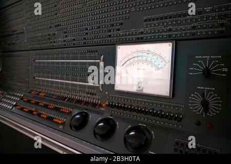 Console di manutenzione di IBM 7030 stretch supercomputer.Musee des Arts et Metiers.Museum of Arts and Crafts.Paris.France Foto Stock