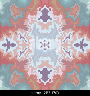Terrazzo Senza Cuciture. Vector Texture Di Marmo Rosa Con Accenti Turquoise. Marmo Rock Pavimento Stone Texture. Imitazione della struttura di pietra, Backgr Illustrazione Vettoriale