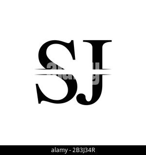 Lettera Iniziale Sj Logo Design Vector Template. Logo Lettera Sj Illustrazione Vettoriale