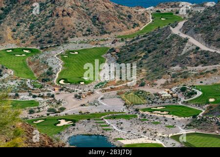 Campo da golf aereo in Baja California Foto Stock