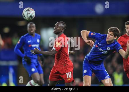 3rd Marzo 2020, Stamford Bridge, Londra, Inghilterra; Emirates fa Cup 5th Round, Chelsea v Liverpool : Sadio Mane (10) di Liverpool Foto Stock