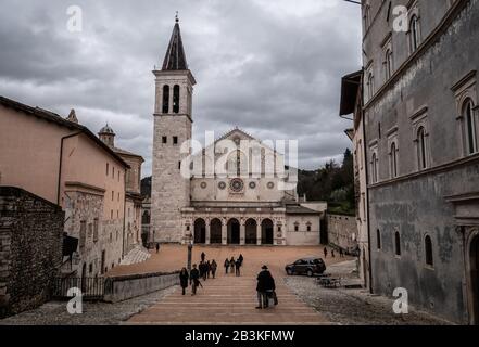 Italia, Umbria, Spoleto, Duomo di Spoleto, cattedrale di Santa Maria Assunta Foto Stock