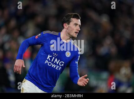 Leicester, Regno Unito. 04th Mar, 2020. Ben Chilwell di Leicester City durante la partita di 5th della fa Cup tra Leicester City e Birmingham City al King Power Stadium di Leicester, Inghilterra, il 4 marzo 2020. Foto di Andy Rowland/prime Media Images. Credito: Prime Media Images/Alamy Live News Foto Stock