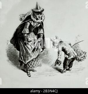La rima "Vecchia Madre Hubbard" fu pubblicata nel 1805 (il carattere di Madre Hubbard risale almeno alla fine del XVI secolo), Foto Stock