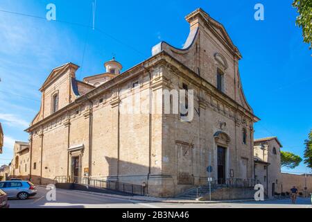 Chiesa Di Santa Chiara, Montefalco, Perugia, Umbria, Italia, Europa Foto Stock