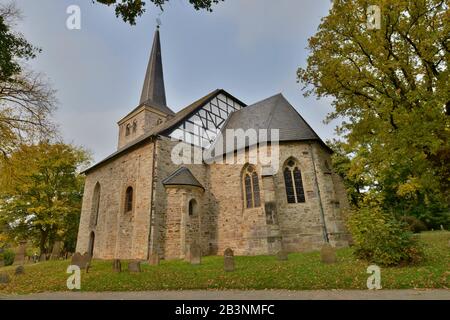 Dorfkirche Stiepel, Brockhauser Strasse, Stiepel, Bochum, Nordrhein-Westfalen, Deutschland Foto Stock