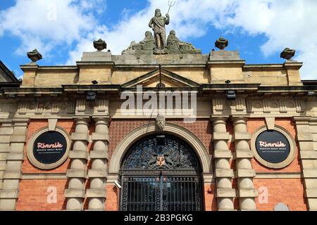 Il vecchio mercato del pesce sulla banchina a Newcastle upon Tyne, Inghilterra Regno Unito Foto Stock