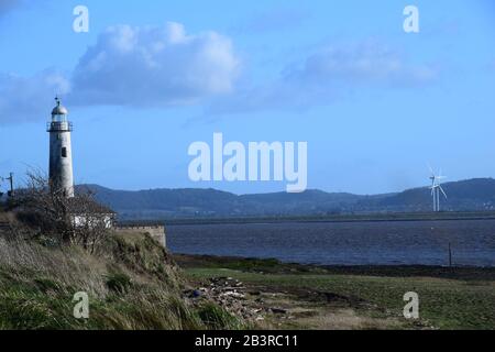 L'Estuario Del Fiume Mersey North Shore Presso L'Hale Conservation Area Foto Stock