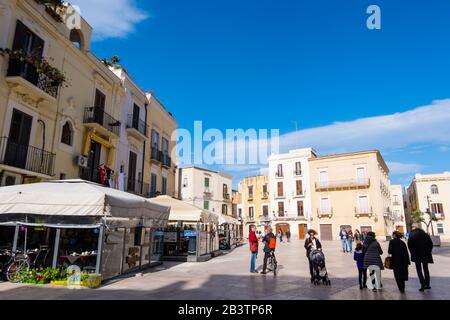 Piazza Mercantile, quartiere antico, Bari, Puglia, Italia Foto Stock