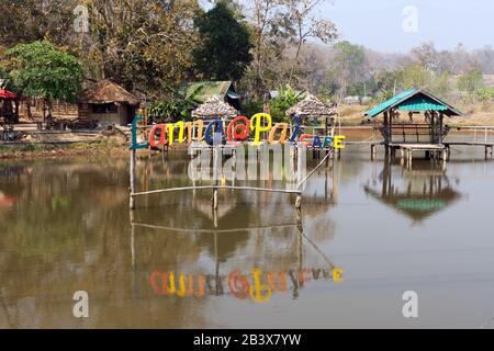 Lanna Cafe A Pai, Pai District, Mae Hong Son, Thailandia Foto Stock