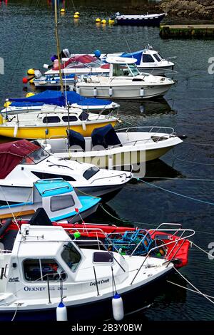 Mevagissey il cui nome in Cornovaglia è Lannvorek, è un villaggio e porto di pescatori e parrocchia civile in Cornovaglia, Inghilterra. Foto Stock