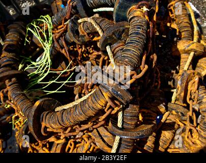 Mevagissey il cui nome in Cornovaglia è Lannvorek, è un villaggio e porto di pescatori e parrocchia civile in Cornovaglia, Inghilterra. Foto Stock