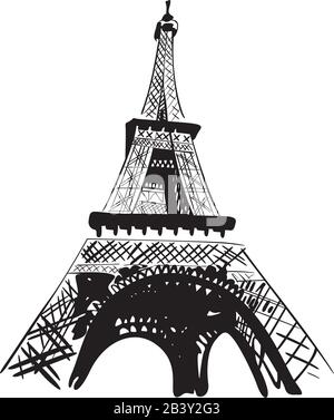 La Torre Eiffel a Parigi Illustrazione Vettoriale