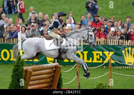 Peter Tersgov Flarup (Den) In Sella A Silver Ray - World Equestrian Games, Aachen, - 26 Agosto 2006, Eventing Cross Country Foto Stock