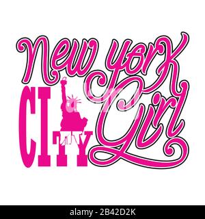 New York Quotes e Slogan buono per Tee. New York City Girl. Illustrazione Vettoriale