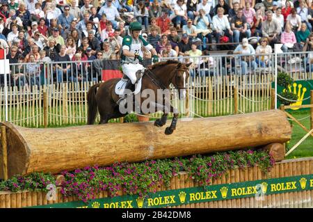 Niall Griffin (IRE) Lorgaine equitazione - Giochi equestri mondiali, Aachen, - Agosto 26, 2006, Eventing Cross Country Foto Stock