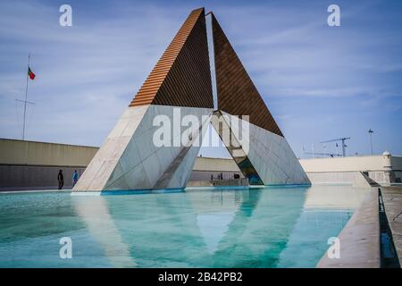 Monumento Ai Combattenti D'Oltremare, Belem, Lisbona, Portogallo Foto Stock