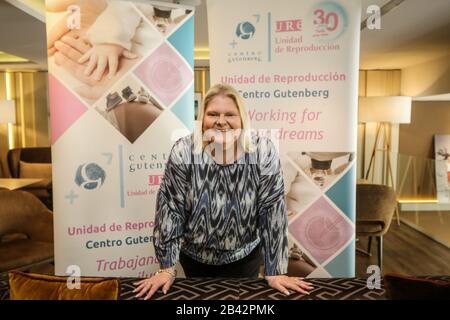 5 marzo 2020: 5 marzo 2020 (Malaga) ''¢ Louise Brown, la prima persona al mondo nata dalla fecondazione In Vitro, è stata a Malaga per dare una conferenza organizzata dall'unità Di Riproduzione (SRU) del Gutenberg Centre . Il britannico Louise Brown è stato oggi protagonista dell'incontro organizzato dall'unità Di Riproduzione del Centro Gutenberg di Malaga presso il Palacio Hotel di Malaga. La prima ragazza del mondo concepita dalla fecondazione in vitro ha visitato Malaga per dire, tra le altre cose, Louise Brown sapeva per la prima volta che era la prima bambina del mondo nata da f in vitro Foto Stock