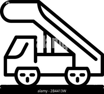 Icona camion trappola aereo, stile di contorno Illustrazione Vettoriale