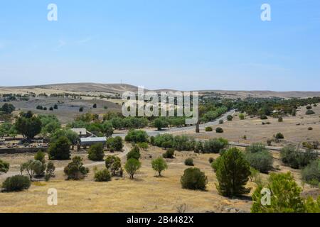 Vista sulla piccola città rurale di Burra, una ex città mineraria di rame, Australia meridionale, Australia Foto Stock