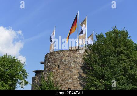 Burg, Lorelei, Sankt Goarshausen, Rheinland-Pfalz, Germania Foto Stock