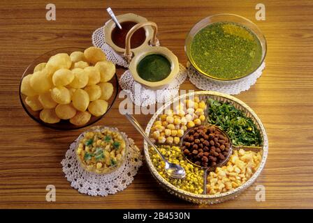 pani puri, spuntini indiani, India, Asia Foto Stock