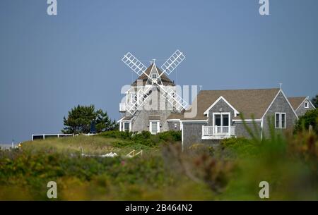 Strandhaeuser, Dennis Port, Cape Cod, Massachusetts, Stati Uniti / Strandhäuser Foto Stock