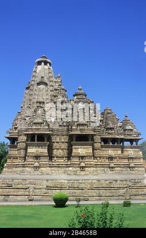 Tempio di Vishvanatha, tempio di Vishwanath, patrimonio dell'umanità dell'UNESCO, Khajuraho, distretto di Chhatarpur, Madhya Pradesh, India, Asia Foto Stock