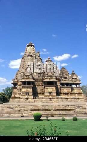 Tempio di Vishvanatha, tempio di Vishwanath, patrimonio dell'umanità dell'UNESCO, Khajuraho, distretto di Chhatarpur, Madhya Pradesh, India, Asia Foto Stock