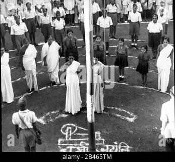 Mahatma Gandhi Jayanti Celebration, Congress House, Bombay, Mumbai, Maharashtra, India, Asia, 2 ottobre 1947, vecchia immagine del 1900
