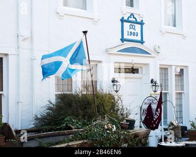 Salstire volare al Marine Hotel on Nethergare Crail East Neuk di Fife Scozia Foto Stock