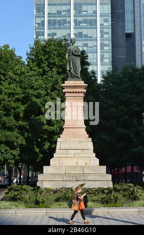 Victoria Memorial, Victoria Square, Montreal, Quebec, Kanada Foto Stock