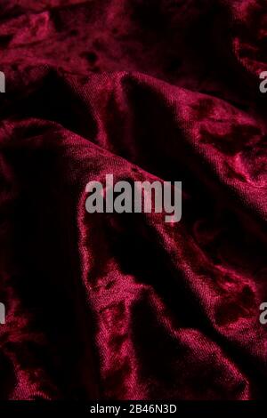 Velluto rosso sfondo materiale Foto Stock