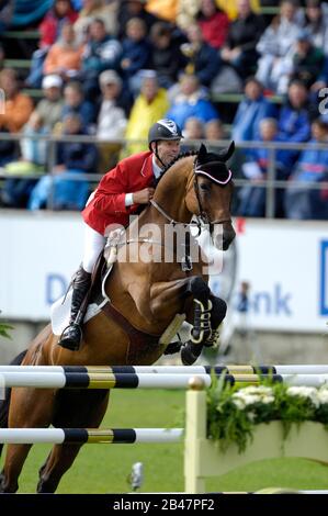 Ian Millar (Can) Guida In Stile, World Equestrian Games, Aachen, Agosto 2006, Showjumping Speed And Handiness Class Foto Stock