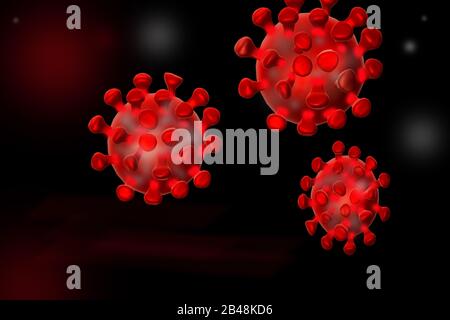 Coronavirus SARS-COV-2 (Covid-19), virus HIV, virus SARS. Foto Stock