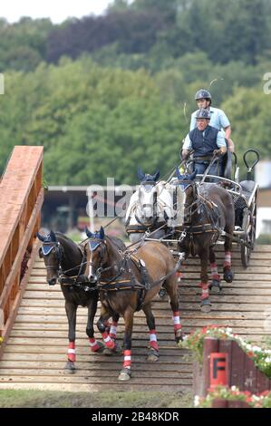 Albert Pointl (AUT), Giochi equestri mondiali, Aachen, 31 agosto 2006, la Maratona di guida Foto Stock