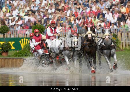 Daniel Wurgler (SUI), Giochi equestri mondiali, Aachen, 31 agosto 2006, la Maratona di guida Foto Stock