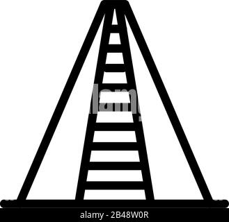 vettore di icone city future. Illustrazione del simbolo del contorno isolato Illustrazione Vettoriale