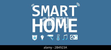 Set di icone Home Smart Flat Illustrazione Vettoriale