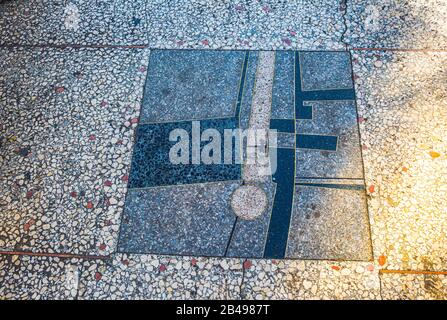 Terrazzo Tile Artwork, l'Avana, Cuba Foto Stock