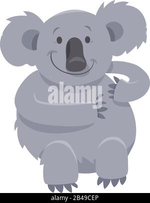 Illustrazione di koala, con vettore sfondo bianco Illustrazione Vettoriale