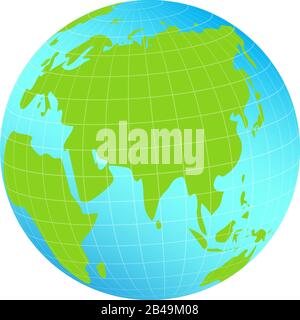 Illustrazione della terra, con vettore di sfondo bianco Illustrazione Vettoriale