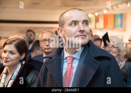 Guðni Jóhannesson, presidente dell'Islanda, ed Eliza Reid, Prima Signora d'Islanda, durante la loro visita a Danzica, Polonia. Marzo 4th 2020 © Wojciech St Foto Stock